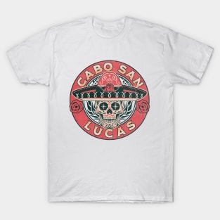 Cabo San Lucas Day of the Dead Sugar Skull Design T-Shirt